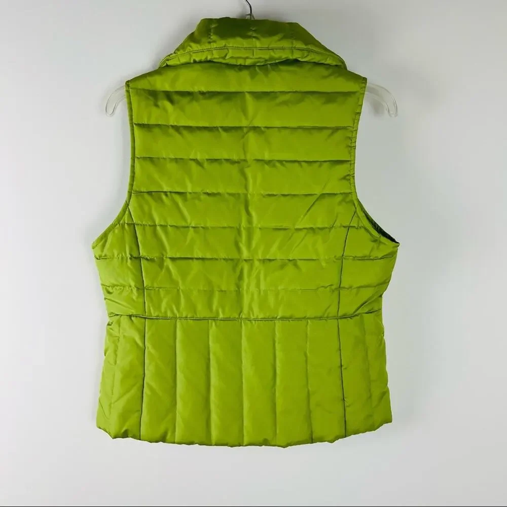 Kenneth Cole green down quilted puffer full zip vest